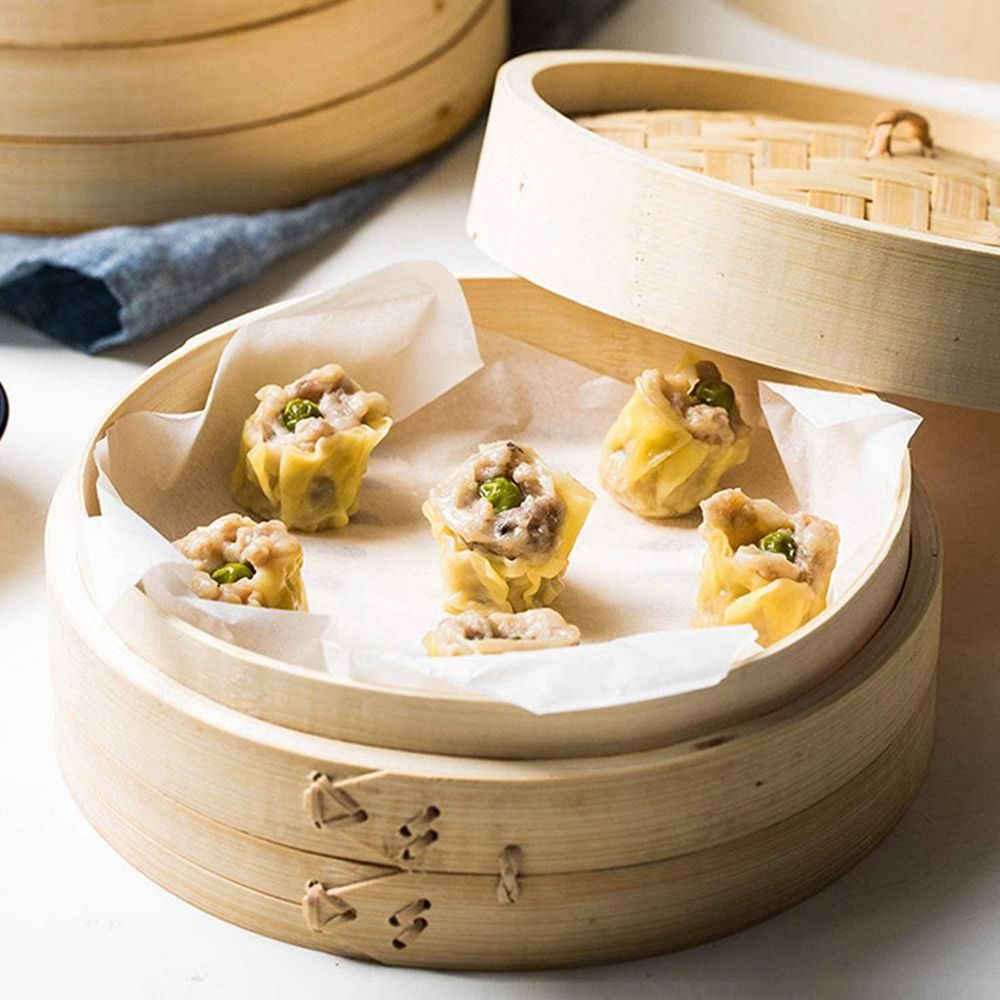 Steamer Bamboo Set - Китайская пароварка для пельменей с крышкой,
