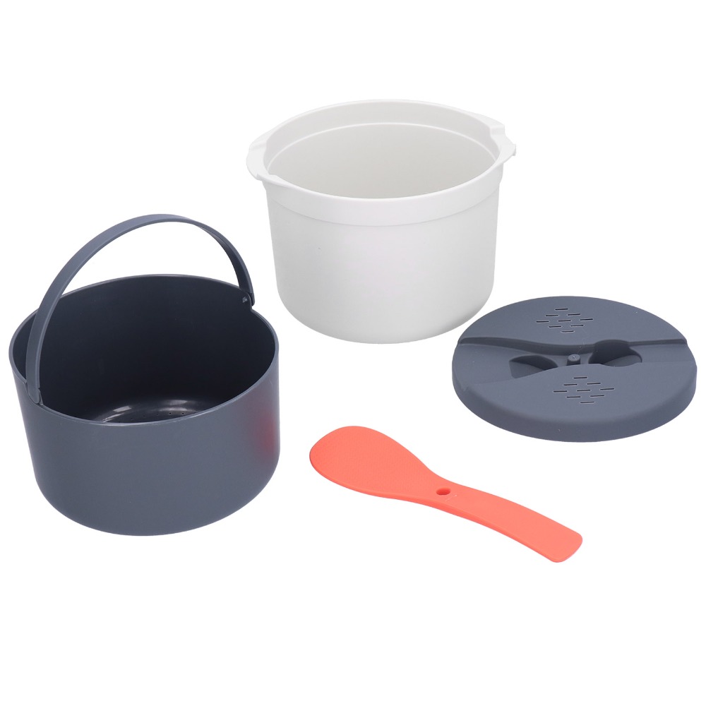 Steamer Bamboo Set - Толстостенная 2-слойная микроволновая рисоварка из полипропилена,